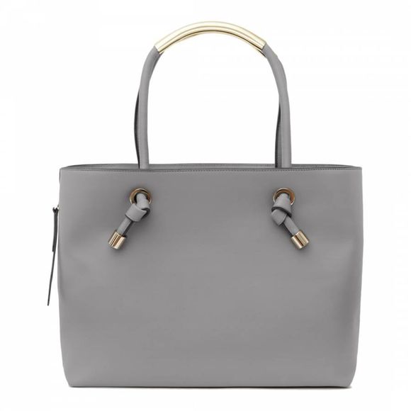 Reiss Handbags - REISS Grey Leather Structured Hawker Tote Bag